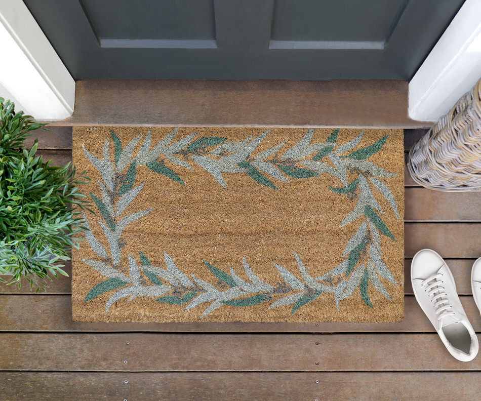 Grantham Gumleaf Wreath Doormat 75x45cm