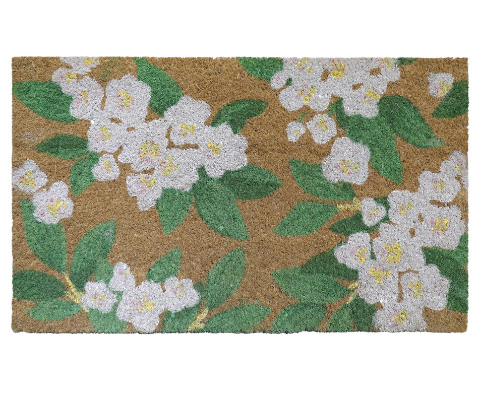 Swansea White Blossom Doormat 75x45cm