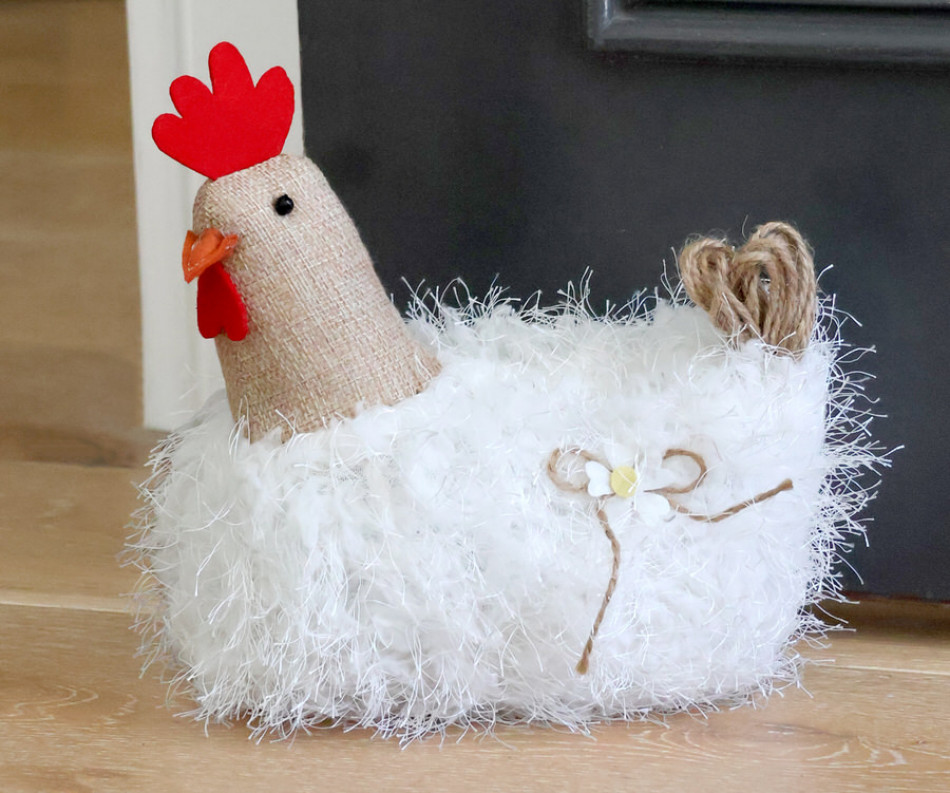 Winnie the White Hen Doorstop