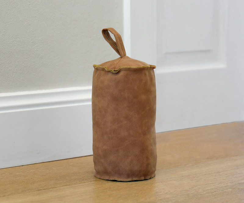 Farnham Tan Suede Door Stop