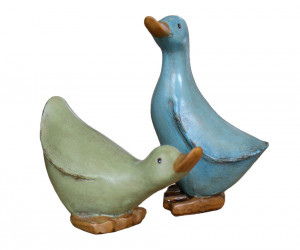 Set 2 Harlequin Duck Figurines