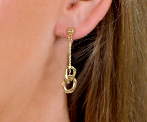 Brielle Gold Chain Link Earrings