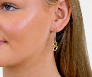 Brielle Gold Chain Link Earrings