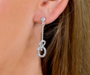 Brielle Silver Chain Link Earrings