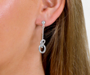 Brielle Silver Chain Link Earrings