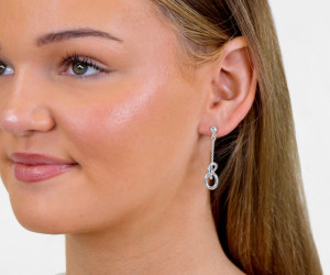 Brielle Silver Chain Link Earrings