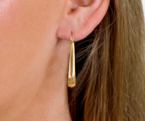 Larkin Long Gold Hoop Earrings