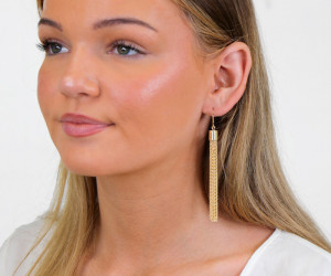 Celeste Gold Tassel Earrings