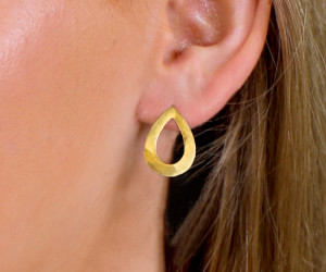 Sawyer Gold Teardrop Earrings