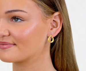 Sawyer Gold Teardrop Earrings