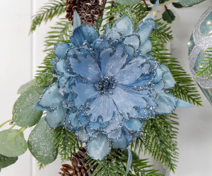 Millie Blue Peony Flower Decoration