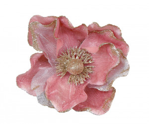 Madigan Pink Velvet Flower Tree Decoration