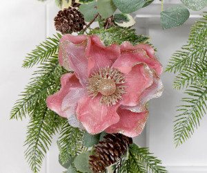 Madigan Pink Velvet Flower Tree Decoration