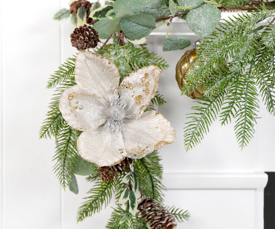 Champagne Paloma Velvet Flower Tree Decoration