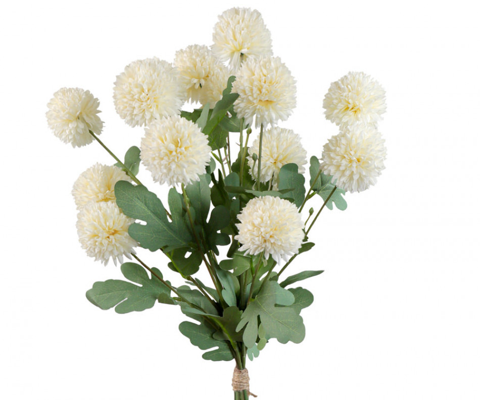 Set 5 Cream Kiku Chrysanthemum Stems