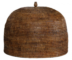 Bayview Brown Rattan Food Cover / Rattan Cloche