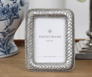 Florian Silver Braid Photo Frame 2.5x3.5