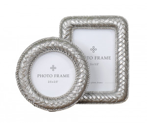 Florian Silver Braid Photo Frame 2.5x3.5