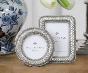 Florian Silver Braid Photo Frame 2.5x3.5