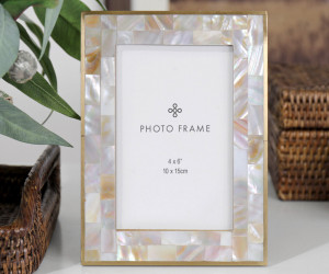 Montreal Mother of Pearl Photo Frame 4x6