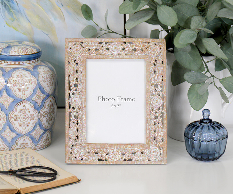 Orlando Carved Floral Photo Frame 5x7