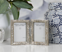 Amore Petite Double Silver Photo Frame 2.5x3.5