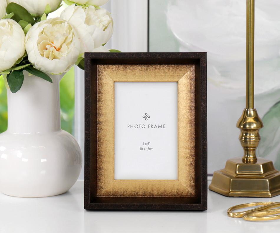 Charlton Black & Gold Photo Frame 4x6