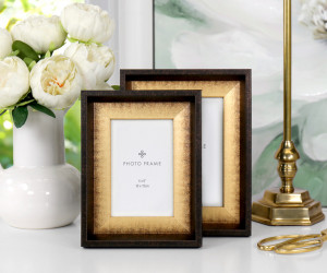 Charlton Black & Gold Photo Frame 5x7