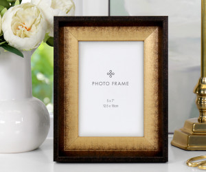 Charlton Black & Gold Photo Frame 5x7