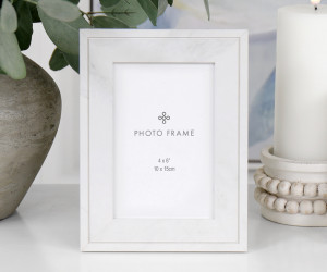 Carrara White Photo Frame 4x6