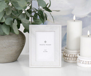 Carrara White Photo Frame 4x6