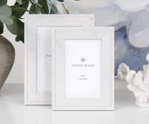 Carrara White Photo Frame 4x6