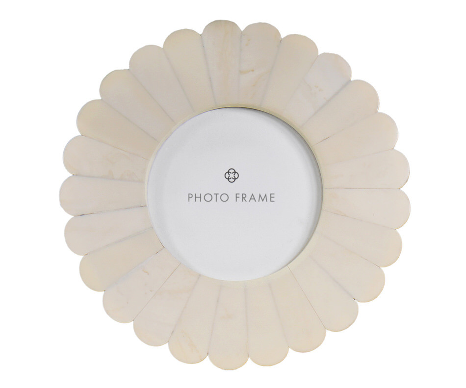 Gabriel Round Flower Photo Frame 4x4