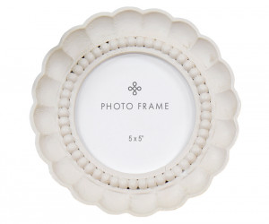 Laura Cream Flower Photo Frame 5x5