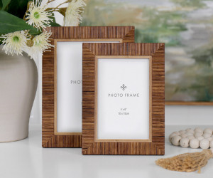 Ralston Brown Rattan Photo Frame 4x6