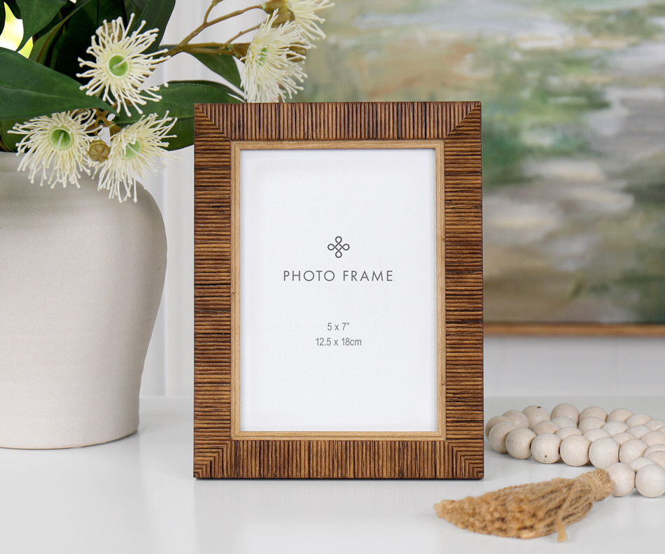 Ralston Brown Rattan Photo Frame 5x7