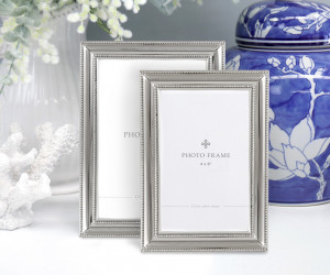 Somersby Ribbed Silver Photo Frame 5x7