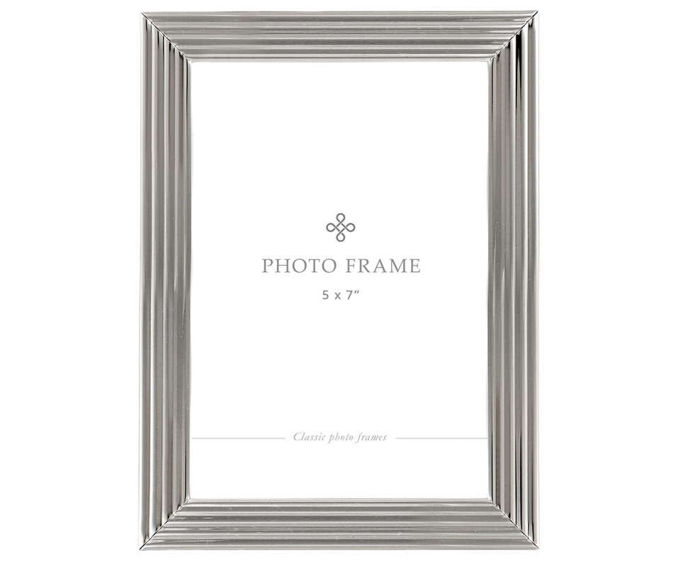 Chadstone Ribbed Silver Photo Frame 5x7