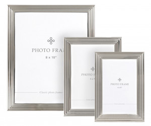 Chadstone Ribbed Silver Photo Frame 5x7