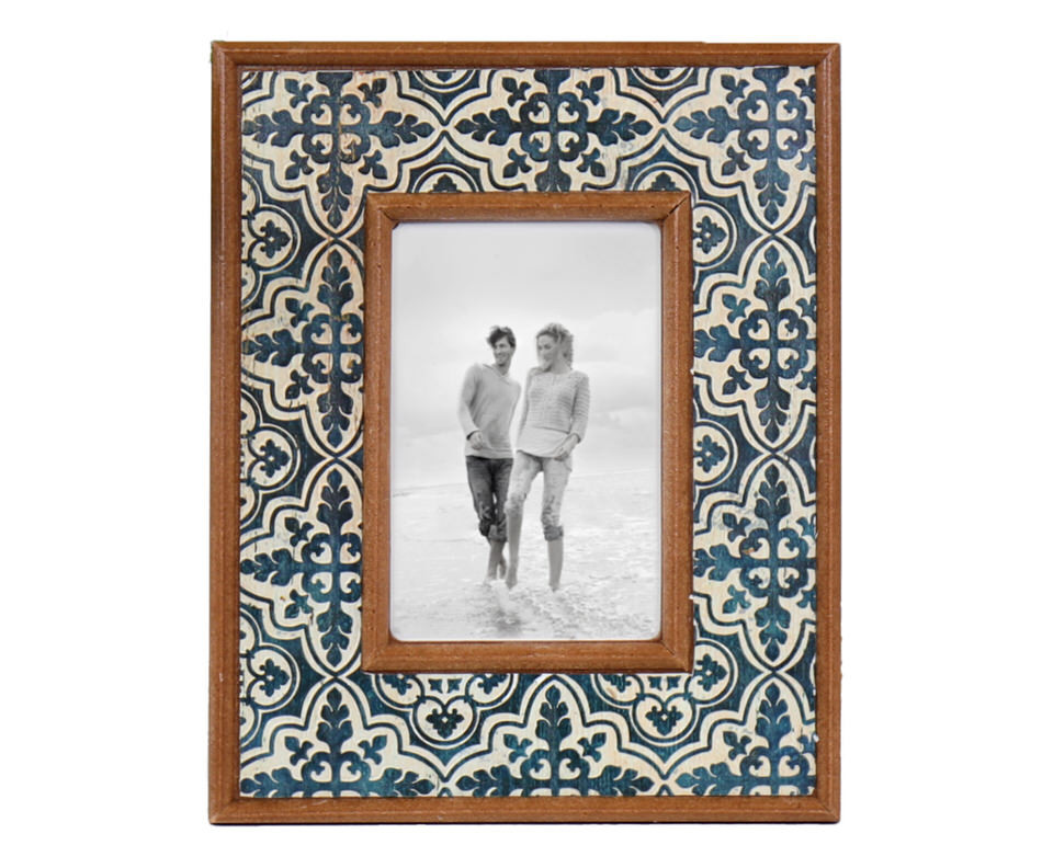 Salford Indigo Wallpaper Photo Frame 4x6