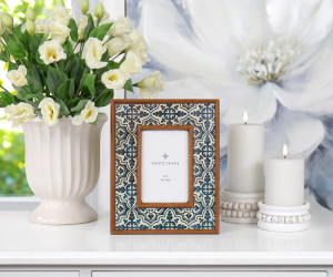 Salford Indigo Wallpaper Photo Frame 4x6