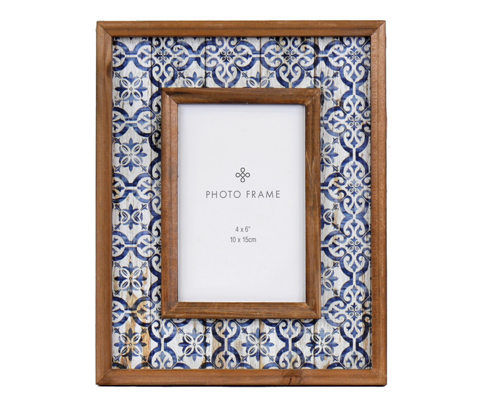 Julietta Blue & White Photo Frame 4x6