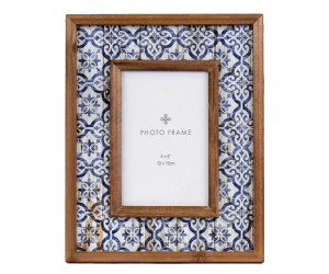 Julietta Blue & White Photo Frame 4x6