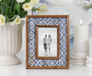 Julietta Blue & White Photo Frame 4x6