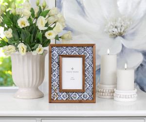 Julietta Blue & White Photo Frame 4x6