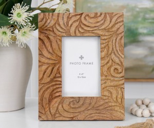 Pallas Carved Mango Wood Frame 4x6