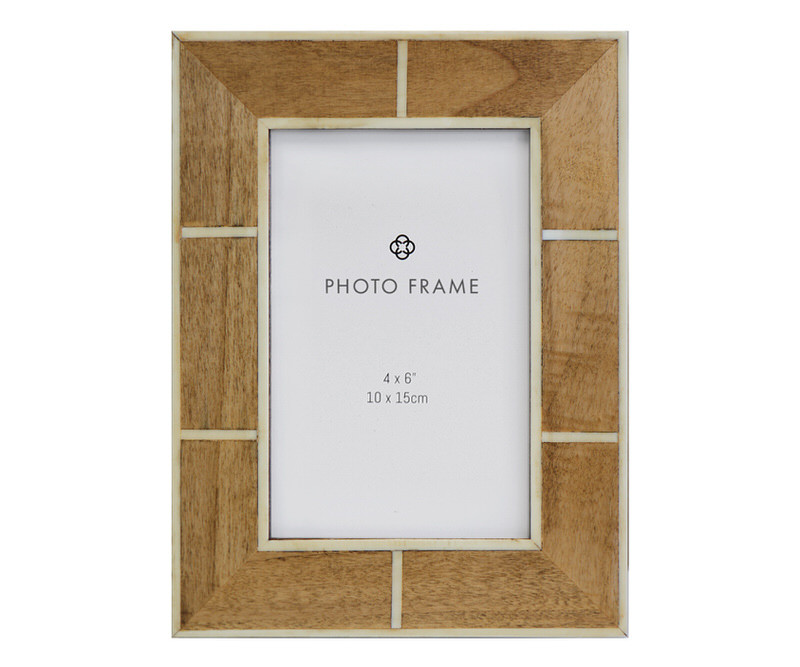 Stoneleigh Wood Inlay Photo Frame 4x6"