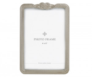 Love Knot Silver Photo Frame 4x6