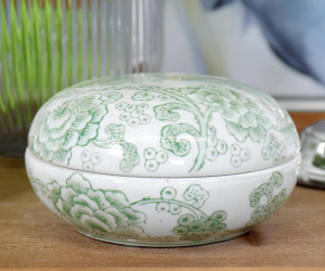 Lyssia Green Chinoiserie Trinket Box