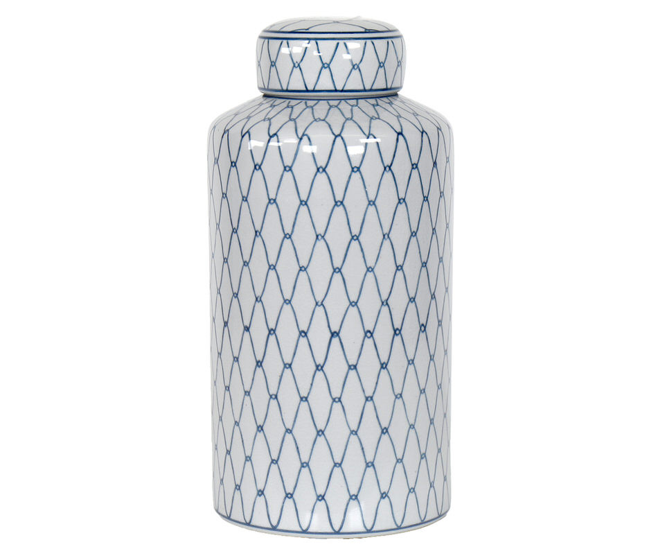 Tall Maillons Blue Ginger Jar